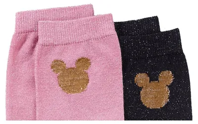 Produktbild von Mickey Mouse Damen Strümpfe Socken 2er Pack, Größe:36-38