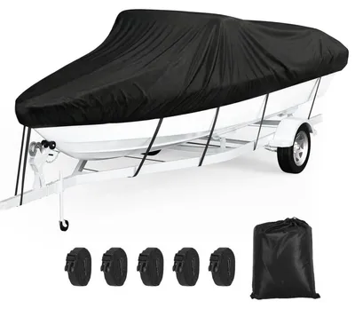 Image de Housse de protection pour bottes, imperméable, en Oxford 420D, résistante aux UV, pour bateaux de 4,3 à 4,9 mètres