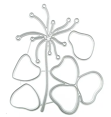 Metall-Stanzform Lotusblatt 12,6 x 10,7 cm, silber