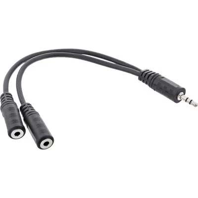 Produktbild von INLINE Klinken Y-Kabel 3.5mm Klinke Stecker an 2x 3.5mm Klinke Buchse Stereo 1m