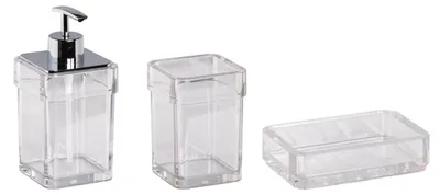 Produktbild von Badaccessoire-Set transparent ABS