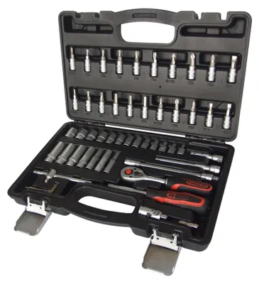 Productafbeelding van 1/4" Bovenfreesset, 53-delig, in een kunststofkoffer