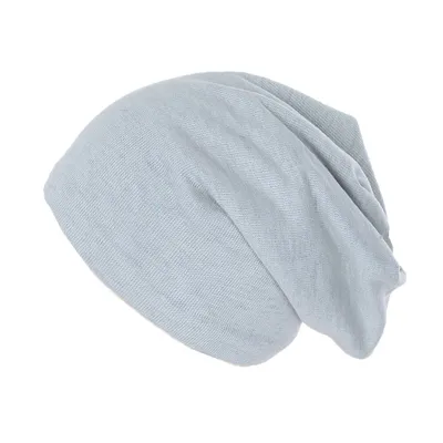Produktbild von Strick Beanie Unifarbe Hellgrau-L