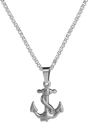 Produktbild von Elegante Anchor Halskette aus Edelstahl - Silber für Uni KP20950