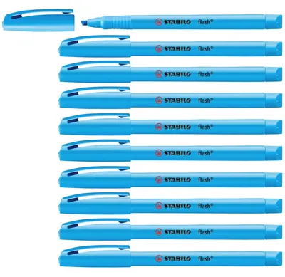 Immagine prodotto di Evidenziatore - STABILO flash - confezione da 10 - blu