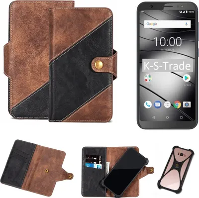 Produktbild von K-S-Trade Handy Hülle Schutz Hülle Schutzhülle Bookstyle Case kompatibel mit Gigaset GS185 Handy Cover Hülle Schutztasche 1x