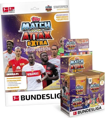 Immagine prodotto di Topps Match Attax EXTRA Bundesliga 2023/24 - 1 Starter + 1 Display (24 Booster)