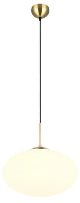 Image de Suspension FOMENTO dorée et blanche, 1xE27x15W, verre, dimensions : 150x40x40 cm, IP20, Trio