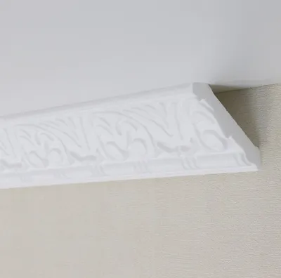 Produktbild von PROVISTON | Stuckleiste | Polystyrol | 53 x 54 x 2000 mm | Weiß | Deckenleiste