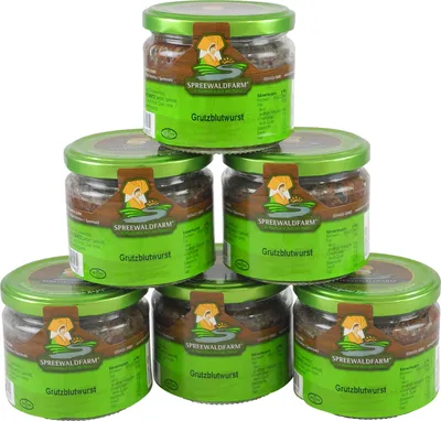 Produktbild von Original Spreewälder Grützblutwurst 6er Pack (6 Gläser à 250 g)