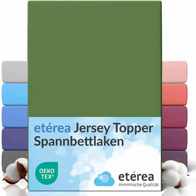 Obrázok produktu pre etérea Comfort Jersey Topper prestieradlo Cactus 180x200 - 200x200 cm