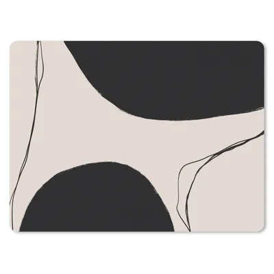 Produktbild von MuchoWow® Mauspad Mousepad Pastell - Schwarz - Minimalismus 40x30 cm - Mousepads - Maus Mat - Pad - Mausunterlage - Anti Rutsch
