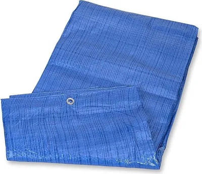 Produktbild von Abdeckplane 4 x 6 m - Blau, wasserfest, schimmelbeständig, mit Aluminiumösen