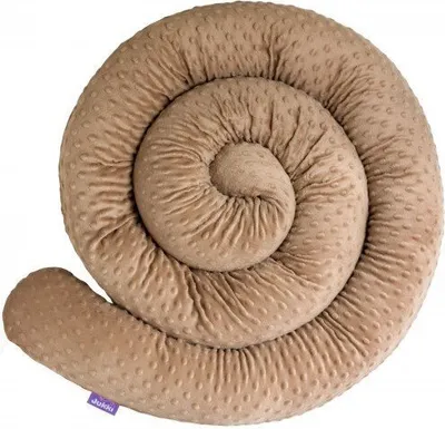 Produktbild von Bettschlange 300 cm [Mokka- Minky] Bettumrandung Bettrolle Babybettschlange 3m