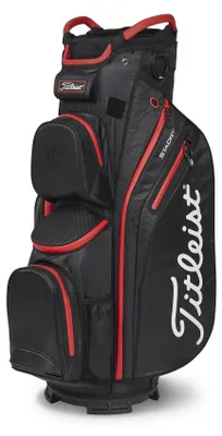 Produktbild von Titleist Cart 14 StaDry Black/Black/Red Cart bag