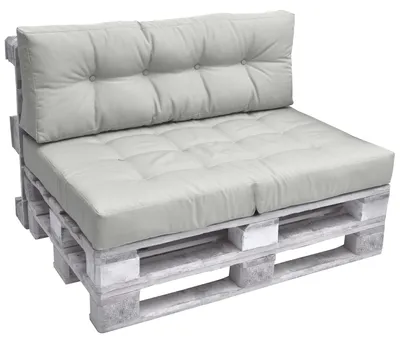 Immagine prodotto di Beautissu Cuscini per panche da esterno 1x cuscino seduta e 1x cuscino schienale, grigio chiaro