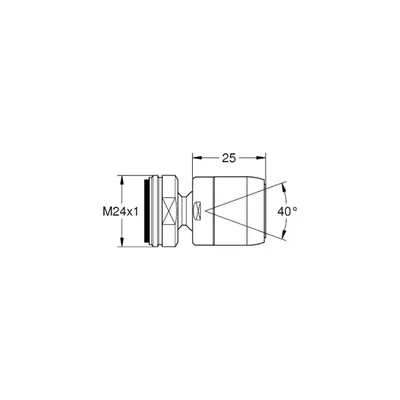 Produktbild von Grohe Kugelgelenk-Mousseur M24x1 für Bidetbatterie chrom - 13915000