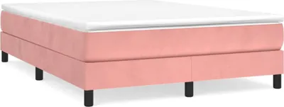 Produktbild von vidaXL Boxspringbettgestell Rosa 140x190 cm Samt
