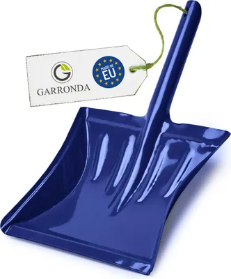 Produktbild von Garronda Metall Kehrichtschaufel Kehrschaufel Handschaufel mit Griff (Blau)