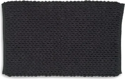 Produktbild von Badteppich, Badematte, 100 x 60 cm, Schwarz, Recyceltes Polyester, Baumwolle - Kela | Masha