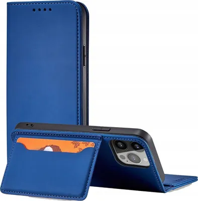 Image de Magnet Card Case Iphone 14 Pro Case with Flap Wallet Stand Blue