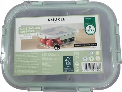 Immagine prodotto di Contenitore rettangolare in vetro con coperchio 1020 ml