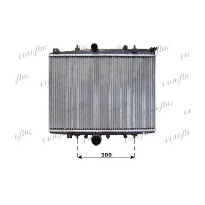 Produktbild von FRIGAIR 0103.3063 Kühler Wasserkühler Motorkühler passend für PEUGEOT 406 (8B) 607 (9D, 9U) 406 Break (8E/F) für CITROËN C5 I (DC)