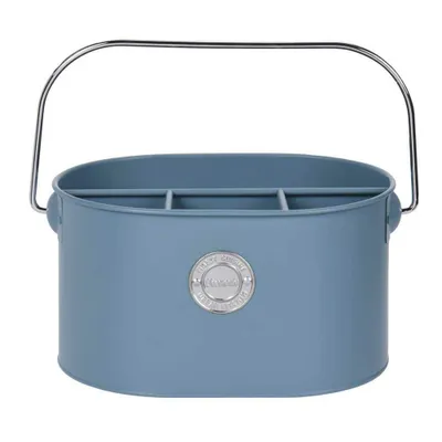 Produktbild von Excellent Houseware | Besteckkäste - Metall Organizer - Besteckkorb Blau - Praktisch - Mit Griff - Küchenschönheit