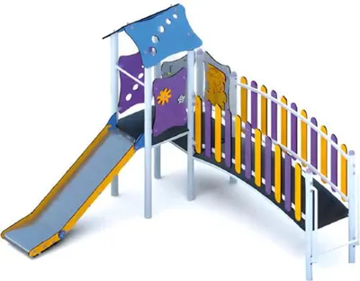 Produktbild von Spielareal Kinderspielplatz Freizeitanlage Rutschbahn Bequemlichkeit Mehrfarbig