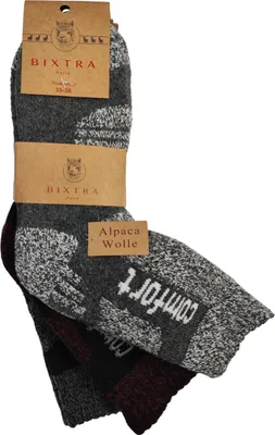 Produktbild von 3 Paar Damen Alpaka Socken Wollsocken Wintersocken, Mix15/35-38