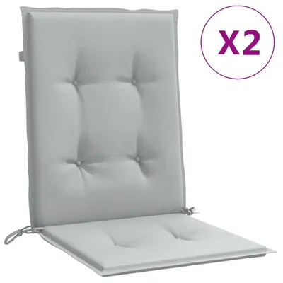 Produktbild von vidaXL Niedriglehner-Auflagen 2 Stk. Melange Hellgrau 100x50x4cm Stoff