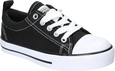 Produktbild von AMERICAN CLUB LH104 Original Kinder Schuhe Sneaker, luftige, geschnürte Canvas-Sneaker, Schwarz 33