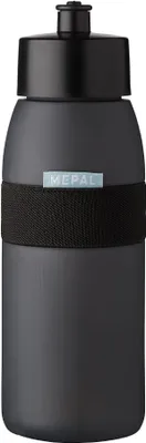 Image de Mepal - Gourde Ellipse - Gourde pratique pour le sport, la gym et les loisirs - Gourde de sport avec bec verseur souple - Lavable en machine & sans BPA - 500 ml - Nordic black