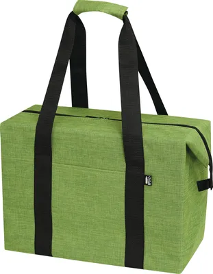 Produktbild von Kühltasche Groß Faltbar – Thermotasche, XXL Isoliertasche für Einkauf und Camping, RPET, ca. 38x19x26cm (17L) Grün