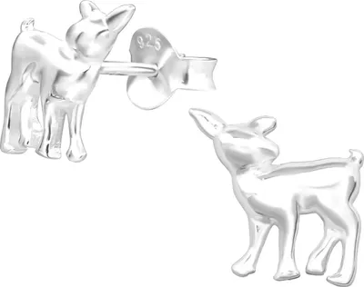 Produktbild von Kinder Ohrringe Rehkitz Ohrstecker 925 Sterling Silber