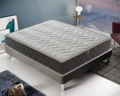 Image de Matelas 140x190 cm, à mémoire de forme, Épaisseur 20 cm,  Orthopédique et indéformable  ,Réversible, Côté été/hiver , Rigidité H3, 100 % fabriqué en Italie
