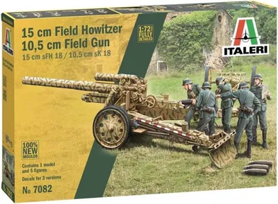 Imagen del producto de Kit de modelismo a escala 1:72, cañón de artillería de campaña/obús de campaña de la Segunda Guerra Mundial