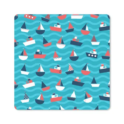 Produktbild von MuchoWow® Mauspad Mousepad Boote - Meer - Muster 20x20 cm - Mousepads - Maus Mat - Pad - Mausunterlage - Desk Mat - Bureauartikeln