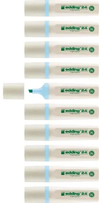 Produktbild von edding 24 Textmarker – pastellblau – 10 Textmarker – Keilspitze 2–5 mm