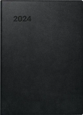 Produktbild von Taschenkalender 731 10x14cm 1 Woche/2 Seiten Kunststoff schwarz 2024