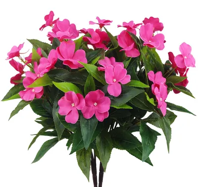 2 künstliche robuste Blumen, Rosenrot, 45 cm