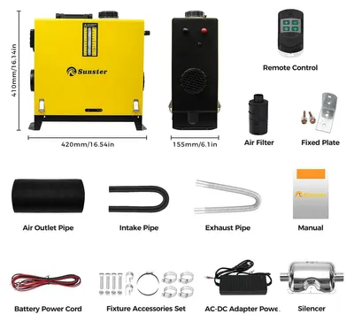 Obrázok produktu pre Dieselový klimatizačný ohrievač 8 kW – Parkovací ohrievač s LCD displejom a diaľkovým ovládaním