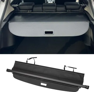 Image de Couverture De Coffre De Voiture Rétractable Pour Toyota Rav4 2006-2012 Étagère De Coffre Arrière Étagère De Bagages De Sécurité, Toile Noire En Fibre De Carbone