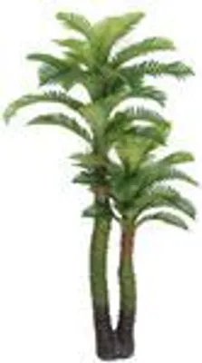 Produktbild von Künstliche Palme groß Kunstpalme Kunstpflanze Palme künstlich wie echt Plastikpflanze Kokospalme Balkon Königspalme Deko 140 cm hoch Decovego