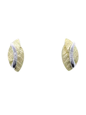 Produktbild von MIAMAR 1151680 Damen Ohrstecker 14 Karat (585) Bicolor Gold weiß