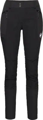 Schwarze Trekkinghose für Damen von Mammut; Modell Ducan Pants; mit zwei Reißverschlusstaschen.