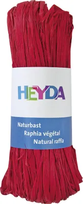 Produktbild von Naturbast 50g-Bündel rot Packung mit 5 Stück