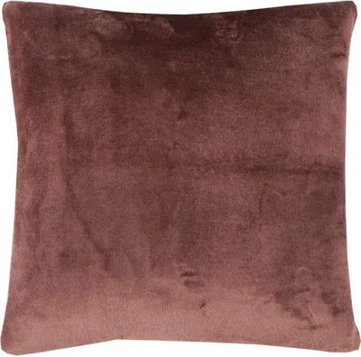 Produktbild von Kissenhülle Kuschel "Celina", in der Größe "50 x 50cm" - Braun - Kissenbezug mit Reißverschluss