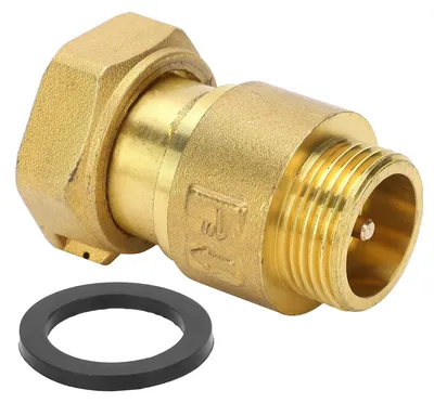 Produktbild von Rückschlagventil 25 mm - Rückschlagventil aus Messing - Fußventil - Rückschlagventil für Aquarien - Einwegstrom - Nennweite 1,6 MPa