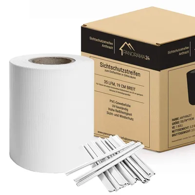 Productafbeelding van PVC Zichtwering Stroken Wit 35m voor Tuinhek